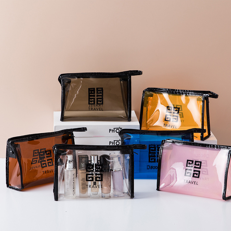 Large Capacity Stylish Leather Cosmetic Bag Portable Women Travel Washing Makeup  Bag Waterproof Storage Organizer Beauty Case